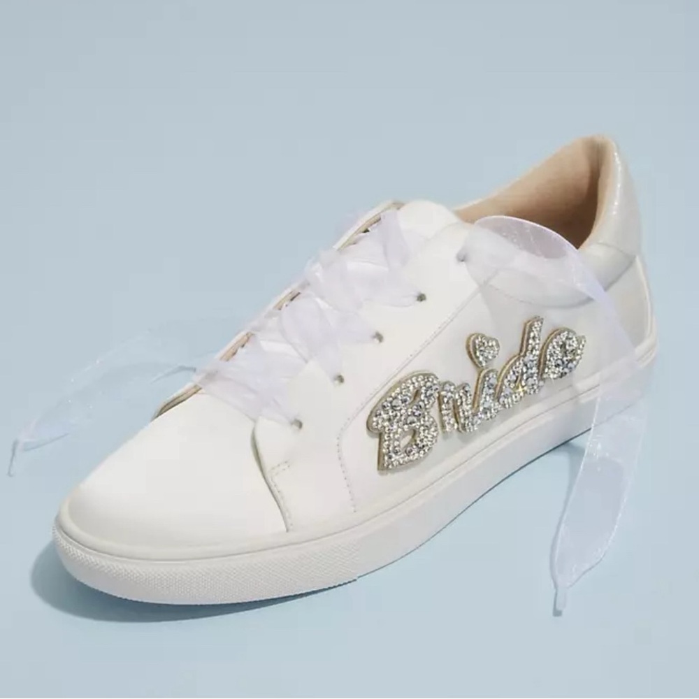 Betsey Johnson Ivory White Bride Sneaker Size 7.5